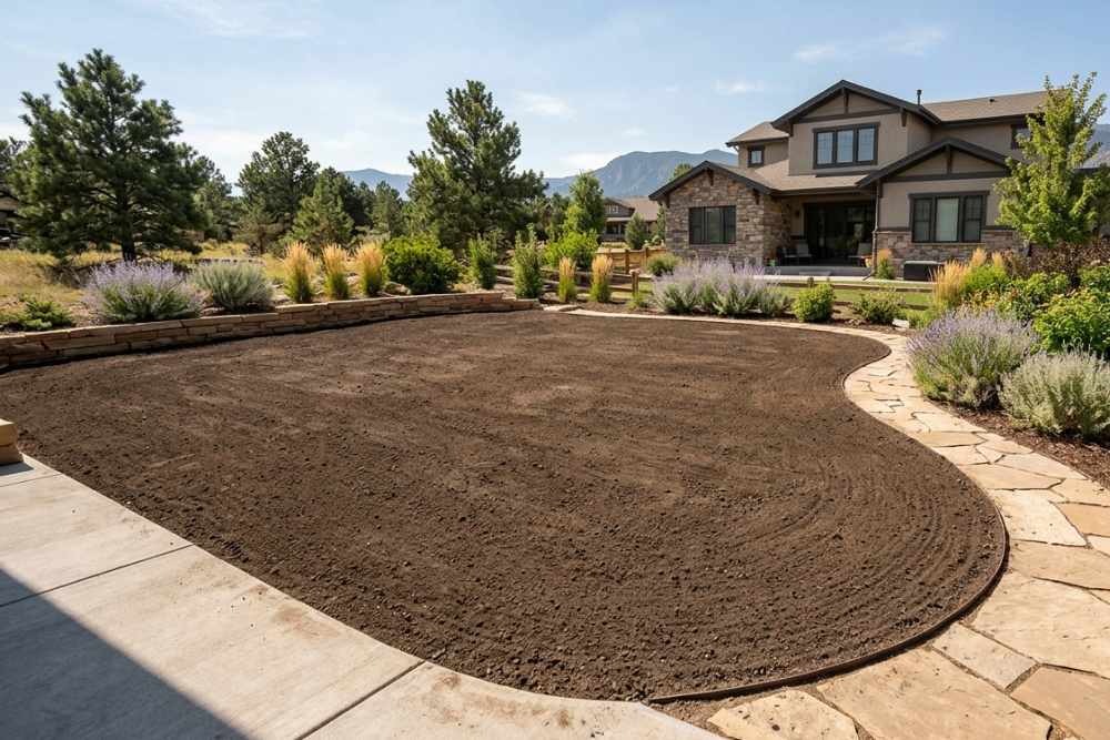 How to Prepare Your Yard for New Sod in Colorado Installing new sod can transform a yard fast, but the quality of the result depends heavily on what happens before the sod is laid. In Colorado, soil compaction, clay-heavy ground, irrigation issues, and dry conditions can all make new sod harder to establish if the yard is not prepared correctly. Colorado State University Extension recommends improving soil conditions, especially compacted soils, by incorporating organic amendments into the top 6 to 8 inches, and Denver Water also advises adding compost before laying sod to improve water retention. Why preparation matters before sod installation A lot of homeowners focus on the sod itself, but new turf will only perform as well as the soil and site underneath it. If the soil is compacted, poorly graded, full of debris, or not holding moisture properly, the sod may struggle to root evenly. CSU notes that compacted soil reduces root growth, plant vigor, and stress tolerance, which is exactly the kind of problem that can cause a new lawn to fail early. In Colorado, that matters even more because many residential soils contain a lot of clay. Clay-heavy soil can hold nutrients well, but when it is compacted, root growth and water movement become more difficult. CSU’s lawn guidance stresses that soil conditions, drainage, and irrigation all play major roles in long-term turf success. 1. Clear the area completely The first step is making sure the future sod area is clean and ready for a reset. That means removing: old grass or dead turf, visible weeds, rocks, roots, construction debris, and anything else that would prevent the sod from sitting directly on prepared soil. If weeds or old turf are left behind, they can interfere with rooting and create an uneven finish. A clean surface also makes grading and leveling much easier. Denver Water’s landscaping preparation guidance likewise emphasizes removing unwanted turf and preparing the area thoroughly before reworking the yard. 2. Check for compaction before doing anything else Compaction is one of the biggest hidden problems in Colorado yards. It often comes from foot traffic, construction activity, dry clay soils, or years of lawn use without soil improvement. CSU recommends cultivating organic amendments into the top 6 to 8 inches of soil to reduce compaction and improve root conditions. It also warns that in compacted or clayey soils, working amendments too shallow can lead to a shallow rooting system and weaker plants. For new sod, that means surface-only prep is usually not enough if the ground is hard underneath. This is one of the biggest reasons sod sometimes looks good at first and then starts struggling later. The surface may look fine, but the roots cannot push into the soil properly. 3. Add compost or organic matter to improve the soil In many Colorado yards, the soil benefits from compost before sod installation. Denver Water says compost helps soil retain water more efficiently, and its water-wise landscape handbook specifically says compost can be added before laying sod. Denver Water also estimates compost can reduce outdoor watering needs by about 25 percent in some cases. CSU supports using organic amendments to improve compacted soils, especially when they are incorporated into the soil rather than left only on the surface. The point of this step is not just nutrition. It is about improving tilth, water movement, root penetration, and overall establishment conditions. For a sod project, better soil structure often means: more even rooting, better moisture retention, less runoff, and a lawn that establishes more consistently. 4. Make sure the grading is smooth and practical Before sod goes down, the yard should be shaped correctly. The goal is not just to make it look level. It needs to drain properly and avoid low spots where water collects or high spots that dry out too quickly. CSU’s soil drainage guidance explains that soil structure and drainage affect root growth and water movement. If the site has drainage problems before sod installation, those problems will usually continue after installation unless they are corrected. A properly prepared yard should: drain away from the home, avoid soft depressions, have a smooth finish for tight sod contact, and support even irrigation coverage. This step matters because uneven grade creates uneven moisture, and uneven moisture creates uneven sod establishment. 5. Test or inspect the irrigation before installation One of the worst mistakes in a sod project is laying new turf first and discovering sprinkler problems later. Irrigation should be checked before the new lawn goes in. CSU’s lawn care guidance explains that homeowners need to know how deeply irrigation water penetrates the soil, because applying too much or too little water affects turf performance. It notes that clay soils may require 1 to 1.5 inches of water to moisten the root zone to a depth of 6 inches, while sandy soil may need much less. Denver Water also emphasizes efficient sprinkler performance and watering based on actual lawn needs. Before installing sod, it helps to confirm: all zones are working, heads are aligned correctly, there are no dry gaps in coverage, and the system can support establishment watering. If irrigation is uneven, the new sod may root well in one section and decline in another. 6. Rake and finish the soil surface Once the site is cleared, amended, and graded, the surface should be finished so the sod can sit tightly against the soil. That means breaking up large clods, removing loose debris, and creating a smooth final seedbed-style surface. Although CSU’s lawn renovation guidance is written for renovation more broadly, it reinforces the importance of exposing soil properly and removing loose debris so turf establishment can succeed. For sod, the principle is the same: the smoother and more consistent the soil contact, the better the rooting process tends to be. 7. Choose sod with Colorado conditions in mind Not every lawn site is the same, and grass choice should match the site’s use, soil, and irrigation reality. CSU notes that grass selection should consider climate, soil, and available water, and that sod-forming grasses tend to perform better on heavier soils such as clay. Denver Water also cautions against automatically defaulting to water-intensive turf where it is not truly functional. That does not mean sod is the wrong choice. It means the lawn area should make sense for how the yard is actually used and maintained. For functional lawn areas, matching the sod to the site helps avoid future disappointment. 8. Plan for watering right after installation Preparation is not finished when the sod is installed. One of the most important parts of prep is making sure the homeowner is ready for the first few weeks after installation. New sod needs consistent moisture while the roots knit into the soil. Denver Water’s current summer watering rules limit established lawns to assigned watering days, but newly planted sod is typically allowed an establishment period with additional watering under applicable local rules. Homeowners should always follow the latest rules for their water provider and municipality. This matters because even perfect soil prep can be undermined by poor early watering. A sod job should never begin unless there is a clear plan for the establishment period. 9. Consider a soil test if the site has recurring problems If a yard has had repeated lawn failure, a soil test can help identify whether pH, salts, or nutrient issues are part of the problem. CSU says soil testing is valuable for establishing a baseline and tracking soil limitations related to pH, salt levels, and fertilizer needs in turf and landscape settings. A soil test is not necessary for every sod project, but it can be a smart step if the lawn has struggled repeatedly and the cause is not obvious. Common mistakes to avoid before laying sod Some of the most common prep mistakes are: laying sod over compacted soil, skipping compost or soil improvement where it is needed, failing to correct irrigation issues first, leaving weeds or debris behind, and ignoring drainage or grade problems. These mistakes are expensive because once the sod is down, fixing the base becomes much harder. CSU’s guidance on compaction, drainage, and lawn establishment all point to the same principle: the condition under the turf matters as much as the turf itself. Final thoughts Preparing your yard for new sod in Colorado means more than just clearing a patch of ground. Good prep includes removing old material, reducing compaction, improving the soil with compost where appropriate, smoothing the grade, checking irrigation, and making sure the site can support healthy rooting from day one. Colorado-specific guidance from CSU Extension and Denver Water consistently points back to soil condition, water management, and site preparation as the foundation for long-term lawn success. Need help getting your yard ready for new sod? If your lawn area is uneven, compacted, full of weeds, or simply too far gone to recover well, we can help prepare the site the right way and install new sod for a cleaner, healthier result. Contact us today for a quote and let’s get your yard ready for a fresh new lawn.